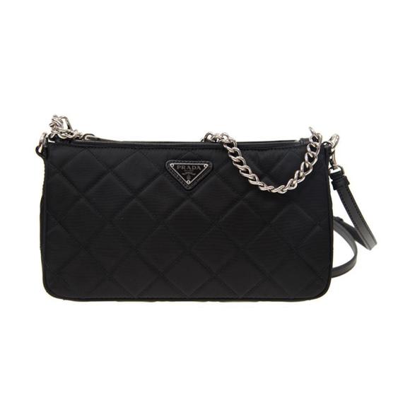 Prada Black Tessuto Nylon Quilted Chain Crossbody - Picture 2 of 10